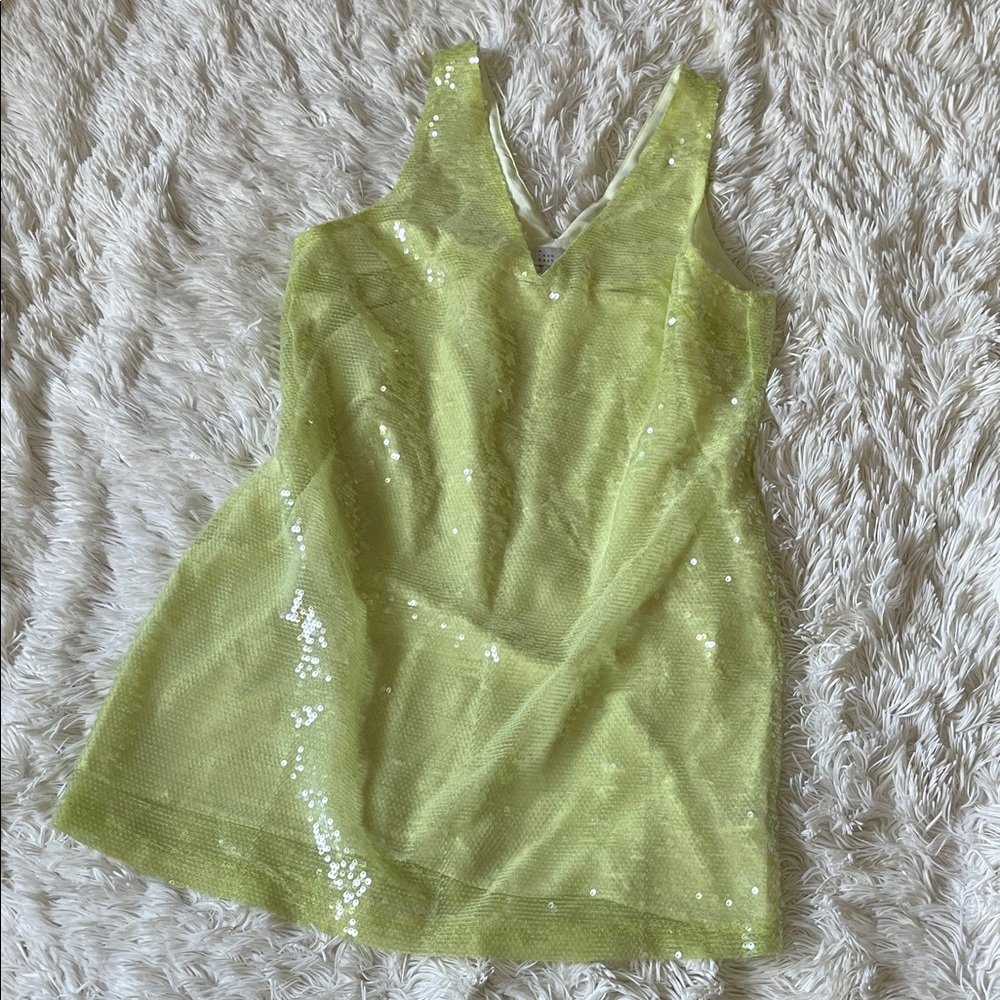 a new day Lime Sequin Mini Dress